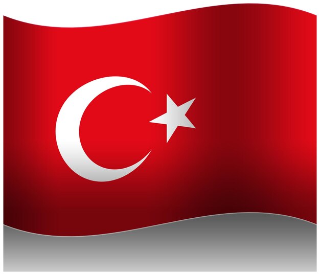 PSD turkije vlaag vlag 3d