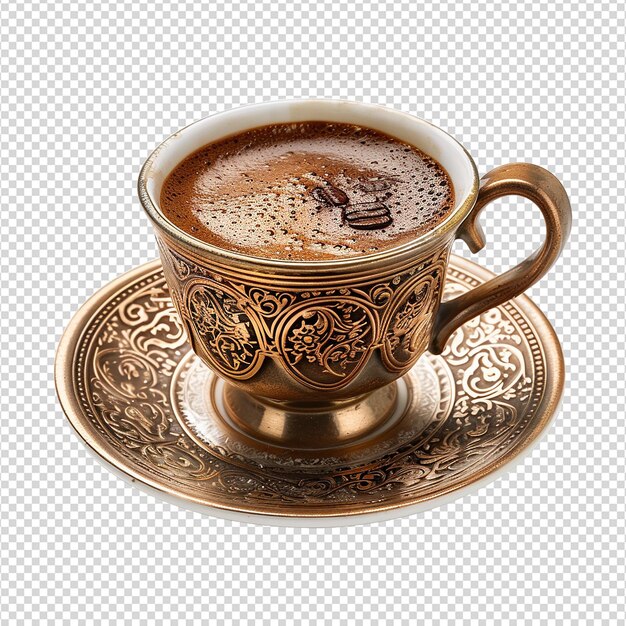 PSD turkish coffee isolated on transparent background