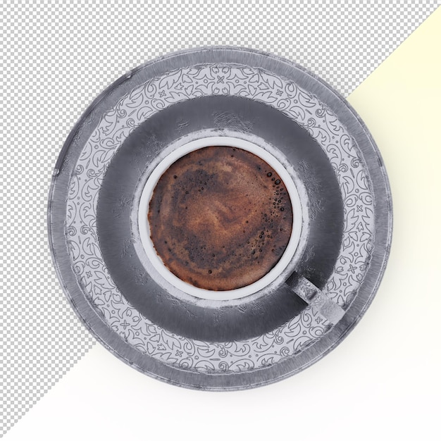 PSD turkish coffee isolated