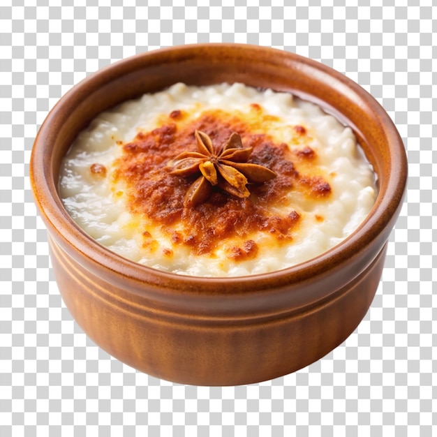 PSD turkish rice pudding isolated on transparent background
