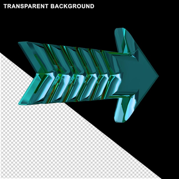 PSD turkusowa strzałka
