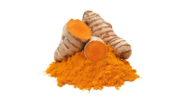 PSD turmeric on a isolated transparent background