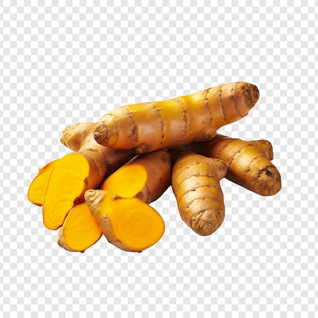 PSD turmeric isolated on transparent background