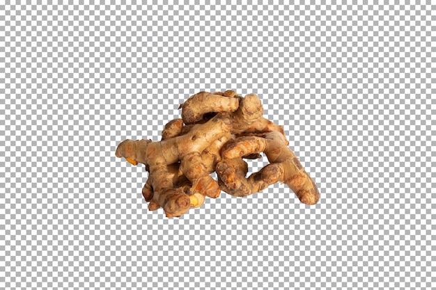 PSD turmeric isolated on a transparent background