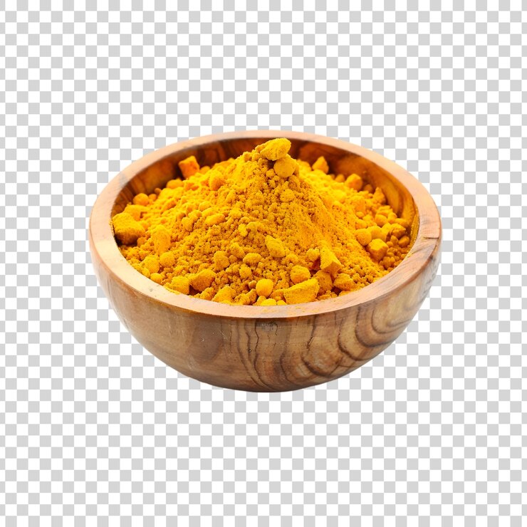 PSD 在白色的背景上放入碗中的粉