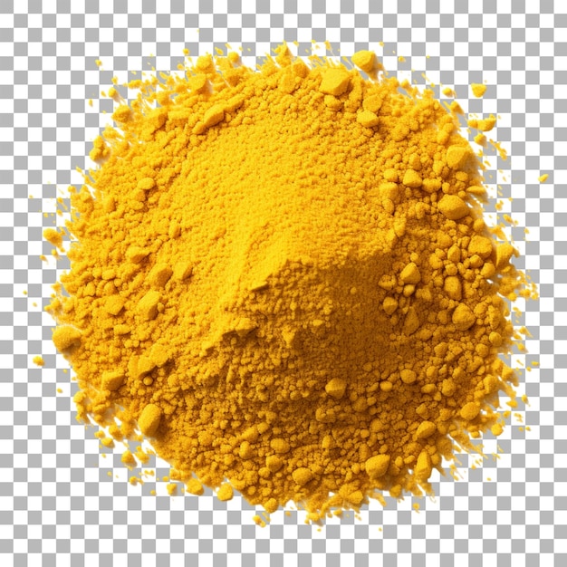 PSD turmeric powder on transparent background