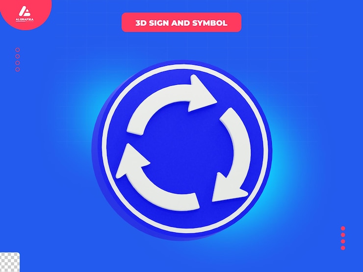 PSD turn left 3d icon