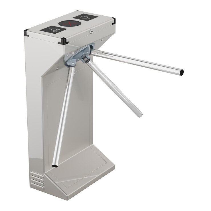 PSD turnstile or turnpike 3d rendering isolated on transparent background