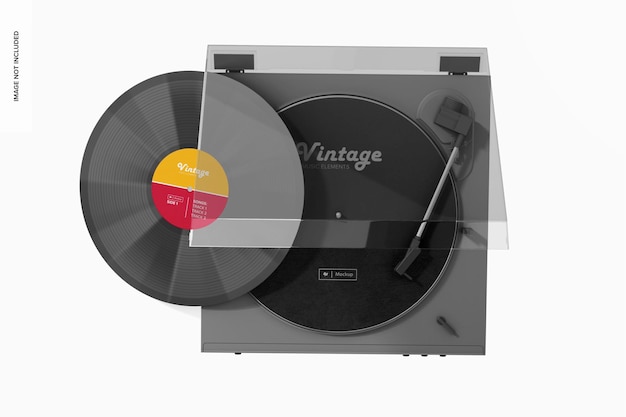 PSD turntable mockup top view