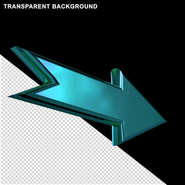 PSD turquoise arrow