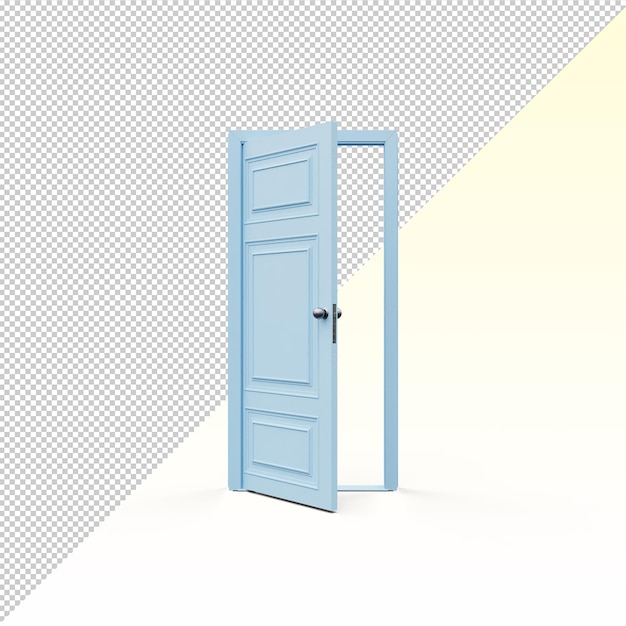 PSD turquoise color open door