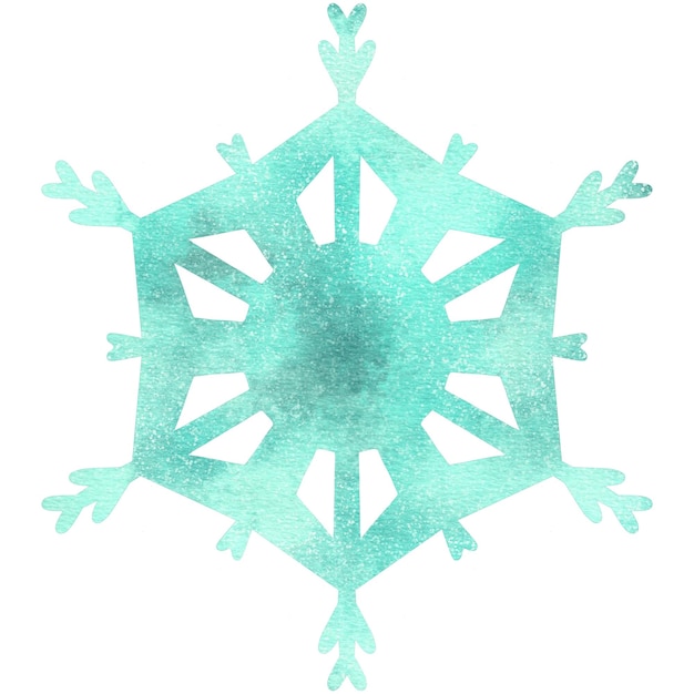 Turquoise Glitter Snowflake 10