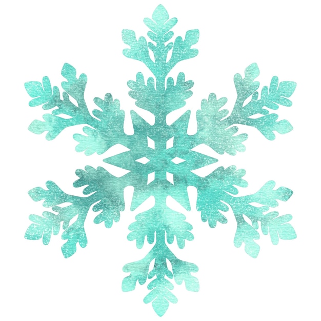 PSD turquoise glitter snowflake 8