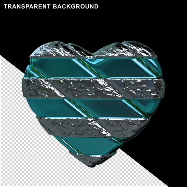 PSD turquoise heart