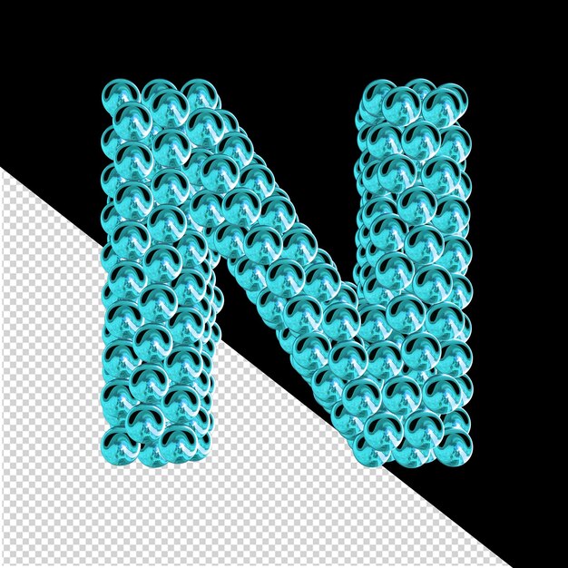 9-256 Glitter Turquoise Letters - 1 inch Turquoise Alphabet