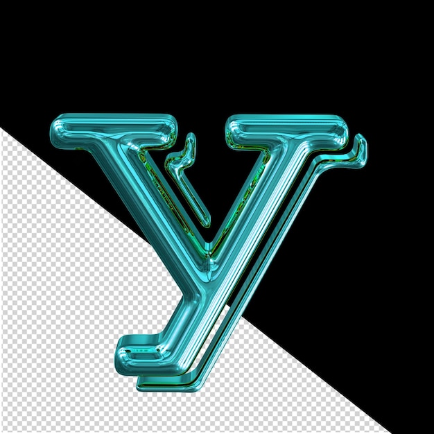 Turquoise symbol letter y