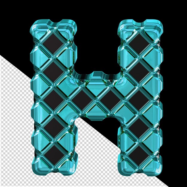 PSD Бирюзовый символ из ромбов буква h