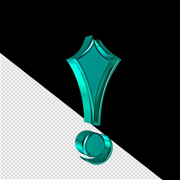 PSD turquoise symbol view from left