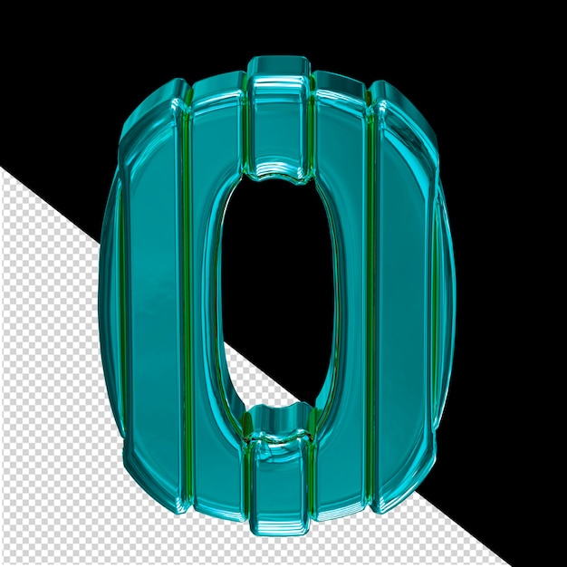 Turquoise symbol with belts number 0