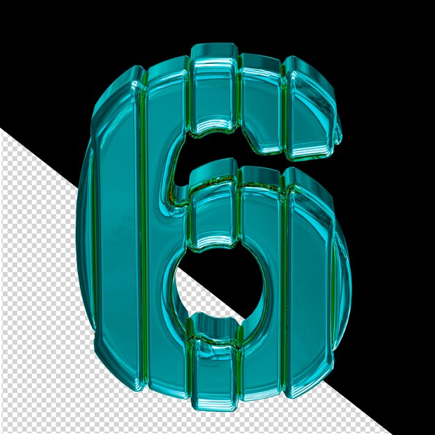 Turquoise symbol with belts number 6