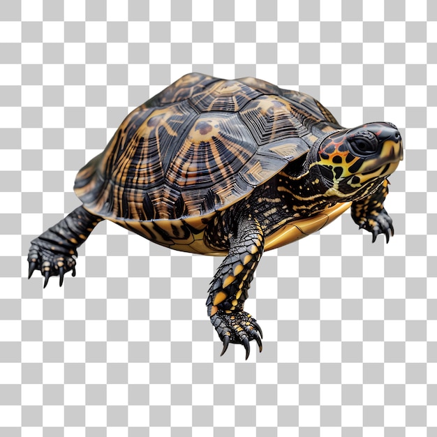 PSD turtle sitting on white surface