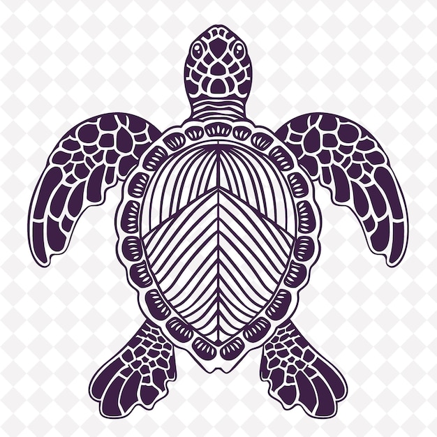 PSD a turtle with a turtle on its back and the pattern on the background