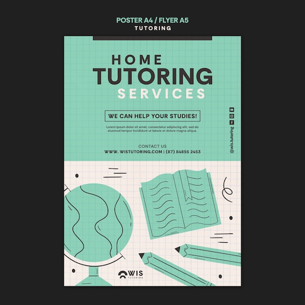 PSD tutoring sjabloonontwerp