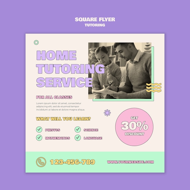 PSD tutoring sjabloonontwerp