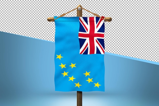 PSD tuvalu hang flag design background