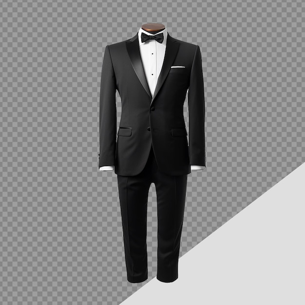 PSD tuxedo suit png isolated on transparent background