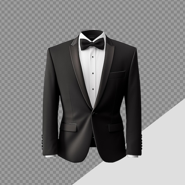 PSD tuxedo suit png isolated on transparent background