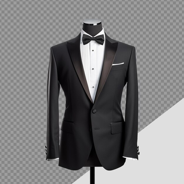 PSD tuxedo suit png isolated on transparent background