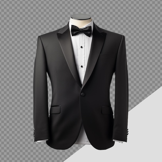 PSD tuxedo suit png isolated on transparent background