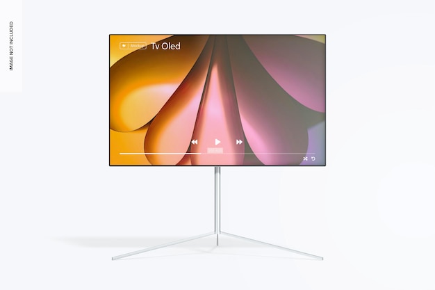 Tv oled mockup, front view