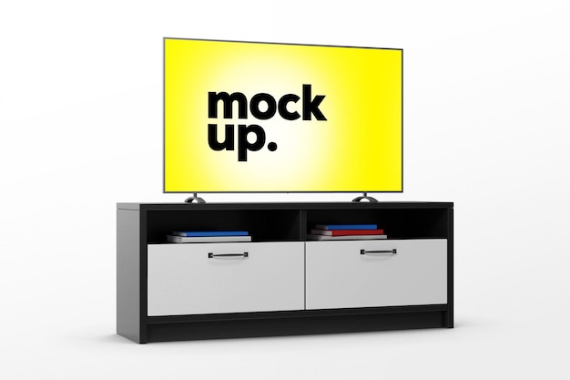 PSD a tv screen that says mock up on it