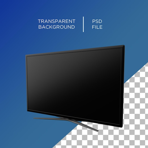 tv television black 3d render