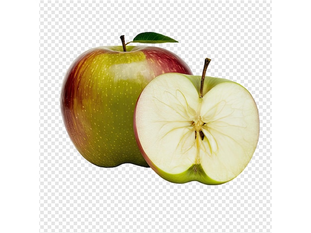 PSD twee appels met groen en rood aan de zijkanten