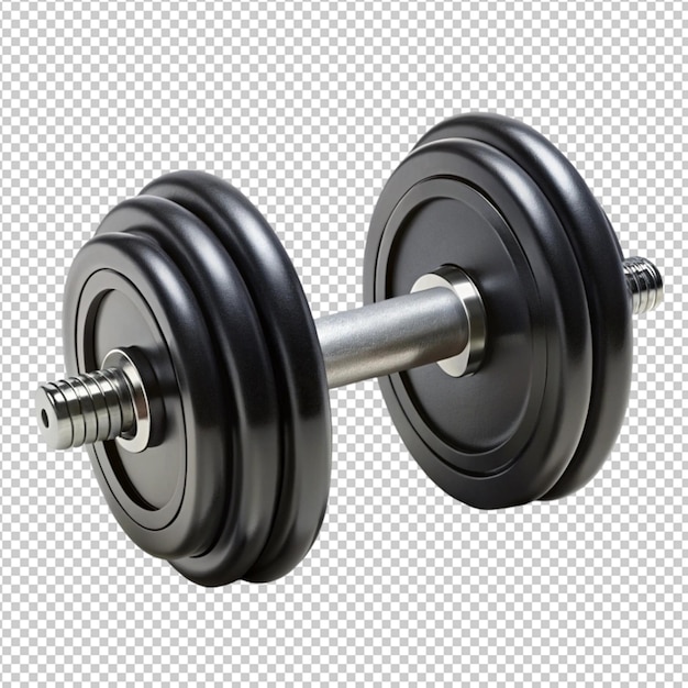 twee dumbbells worden getoond op een doorzichtige achtergrond