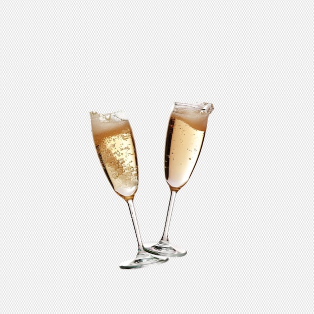 PSD twee glazen champagne