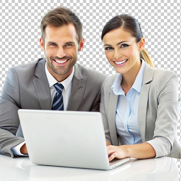 twee glimlachende professionele zakenlieden praten png