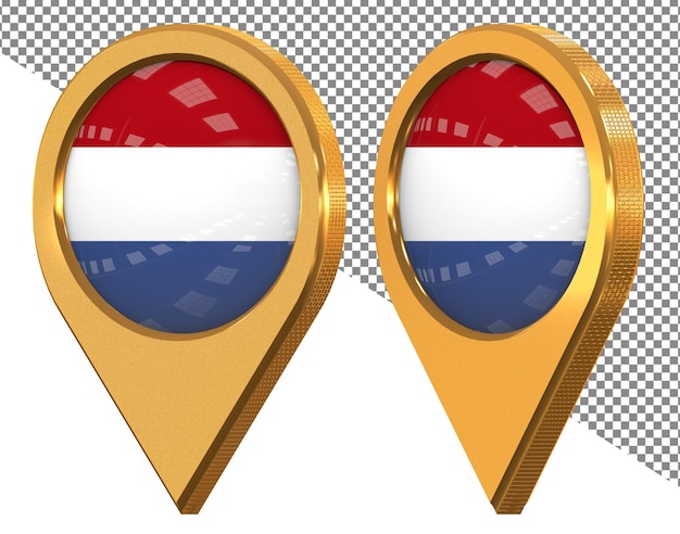 PSD twee gouden ringen met de vlag erop