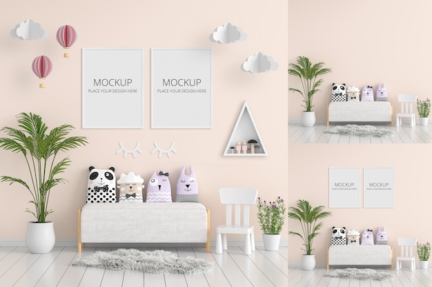 Twee lege fotolijstjes voor mockup