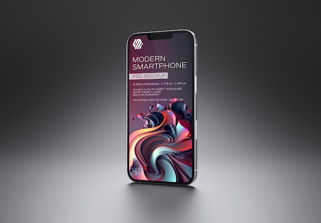 Twee moderne smartphones op donkere Mockup