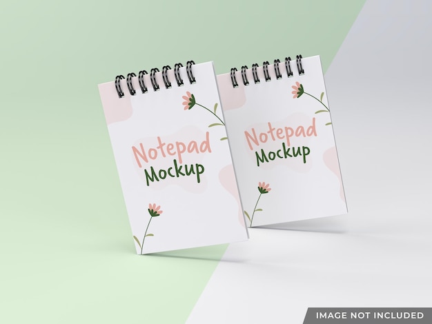 Twee notitieblok mockup