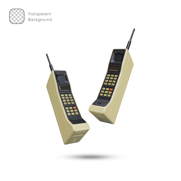 Twee ouderwetse telefoons met erachter het woordvervoer.