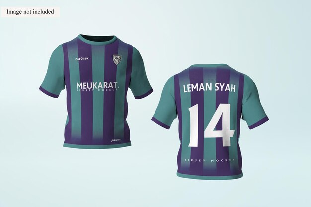 PSD twee soccer jersey mockup voor het tonen van uw ontwerp aan klanten