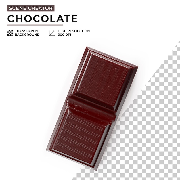 Twee stukjes chocolade om een scène te creëren.