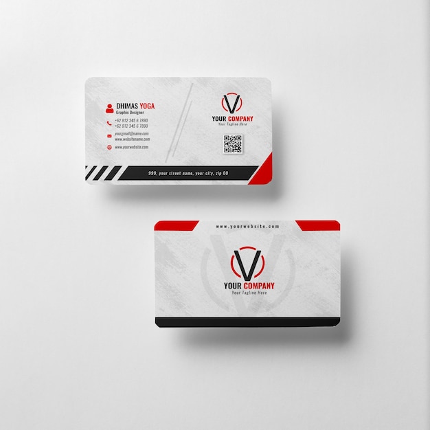 Twee visitekaartjes voor een bedrijf genaamd vna.