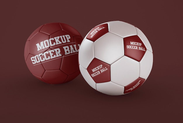 Twee voetbal Mockup