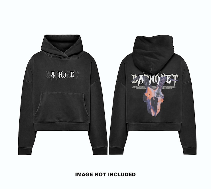 PSD twee zwarte hoodies met het woord foto van een man en het woord foto aan de voorkant